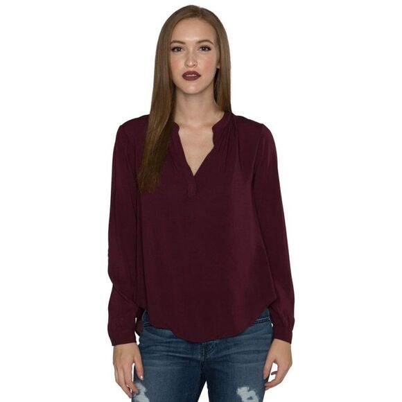 |EUC| VELVET BY GRAHAM & SPENCER Challis V Neck Blouse - Picture 1 of 6
